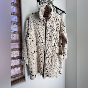Beau Jours Cream and Black Jacket, Size Medium